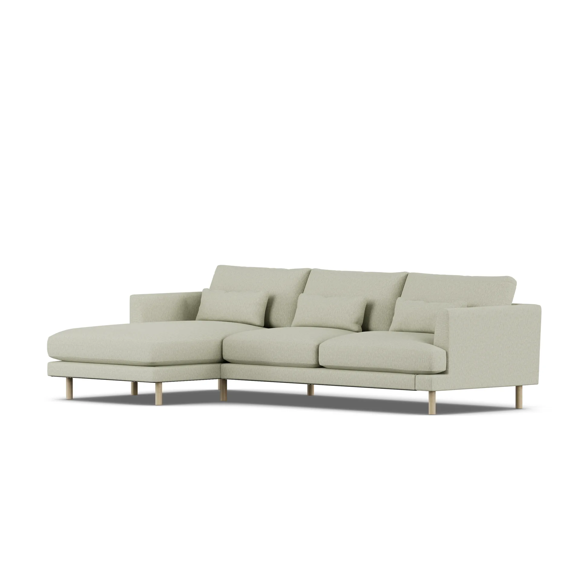 Divano Bredhult, Luiza Beige 3981-rovere oliato bianco, 2,5 sedute C2 1898