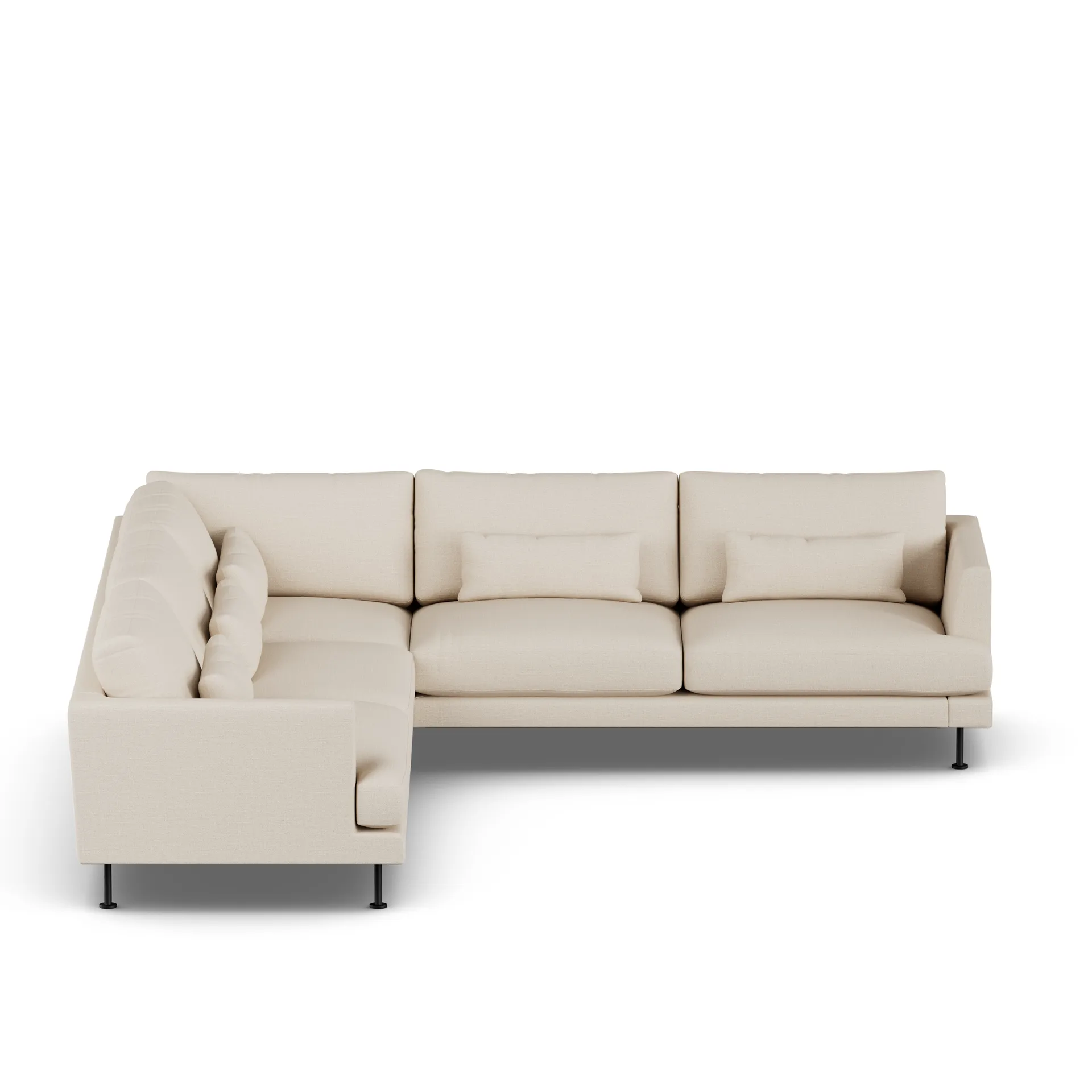 Divano Bredhult, Same Beige 6670-acciaio nero, divano angolare F 1898