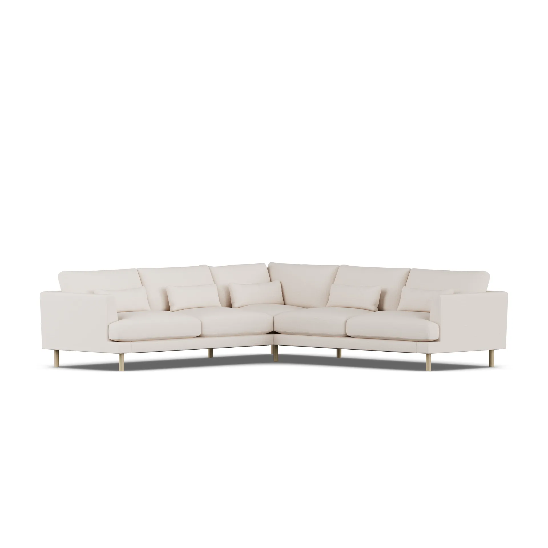 Divano Bredhult, Same Off White 6671-rovere oliato bianco, divano angolare F 1898
