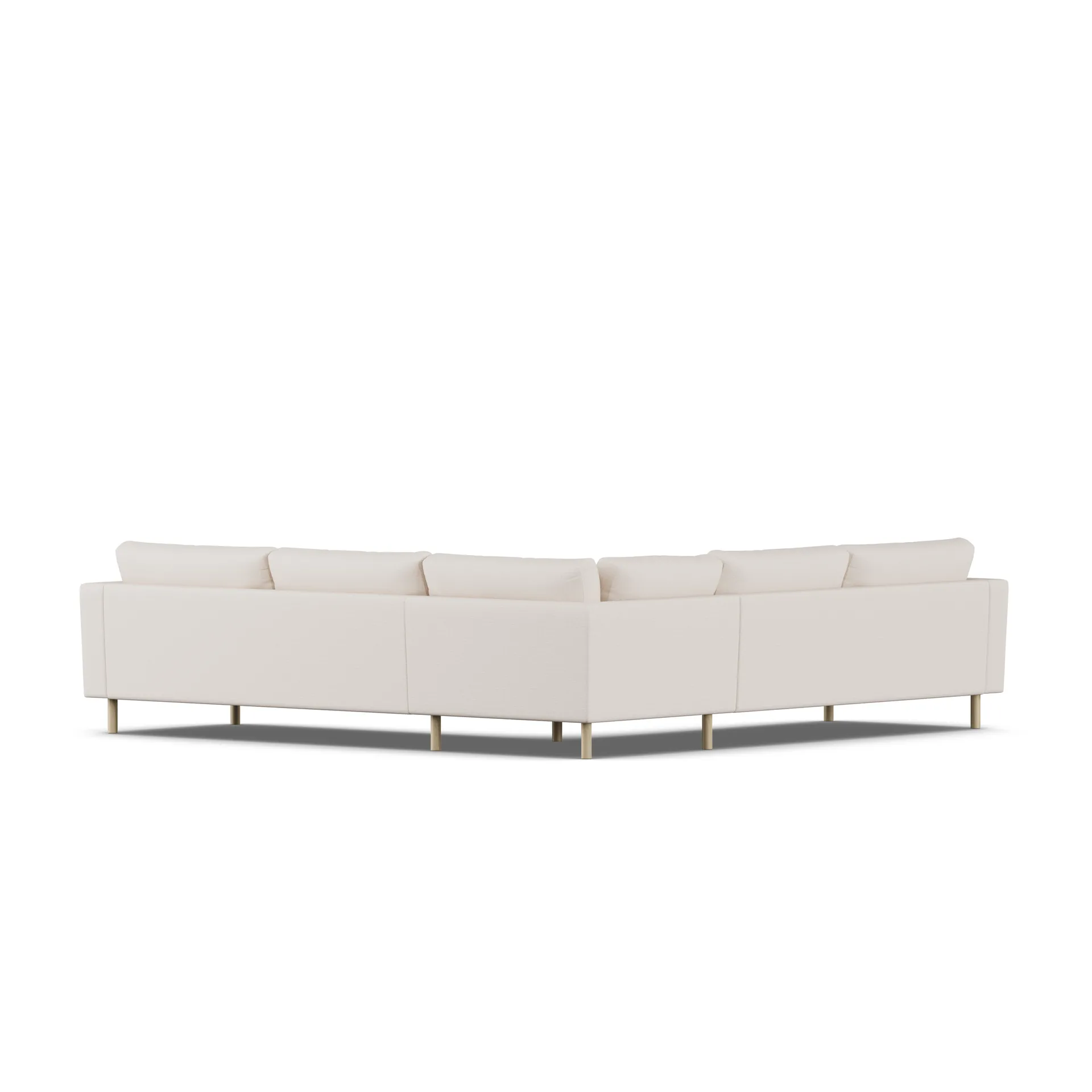 Divano Bredhult, Same Off White 6671-rovere oliato bianco, divano angolare F 1898