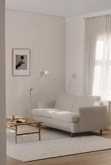 Divano letto Binga a 2,5 posti - Caleido Beige 9600-frassino tinto scuro - 1898