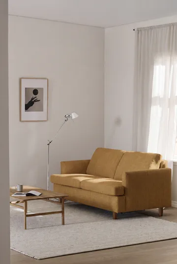 Divano letto Binga a 2,5 posti - Luiza Mustard 3972-frassino tinto scuro - 1898