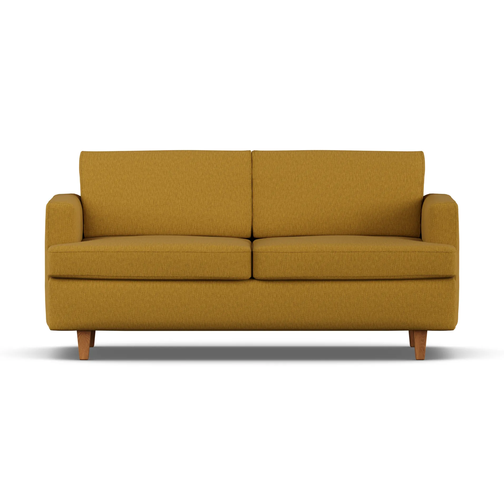 Divano letto Binga a 2,5 posti, Luiza Mustard 3972-rovere 1898