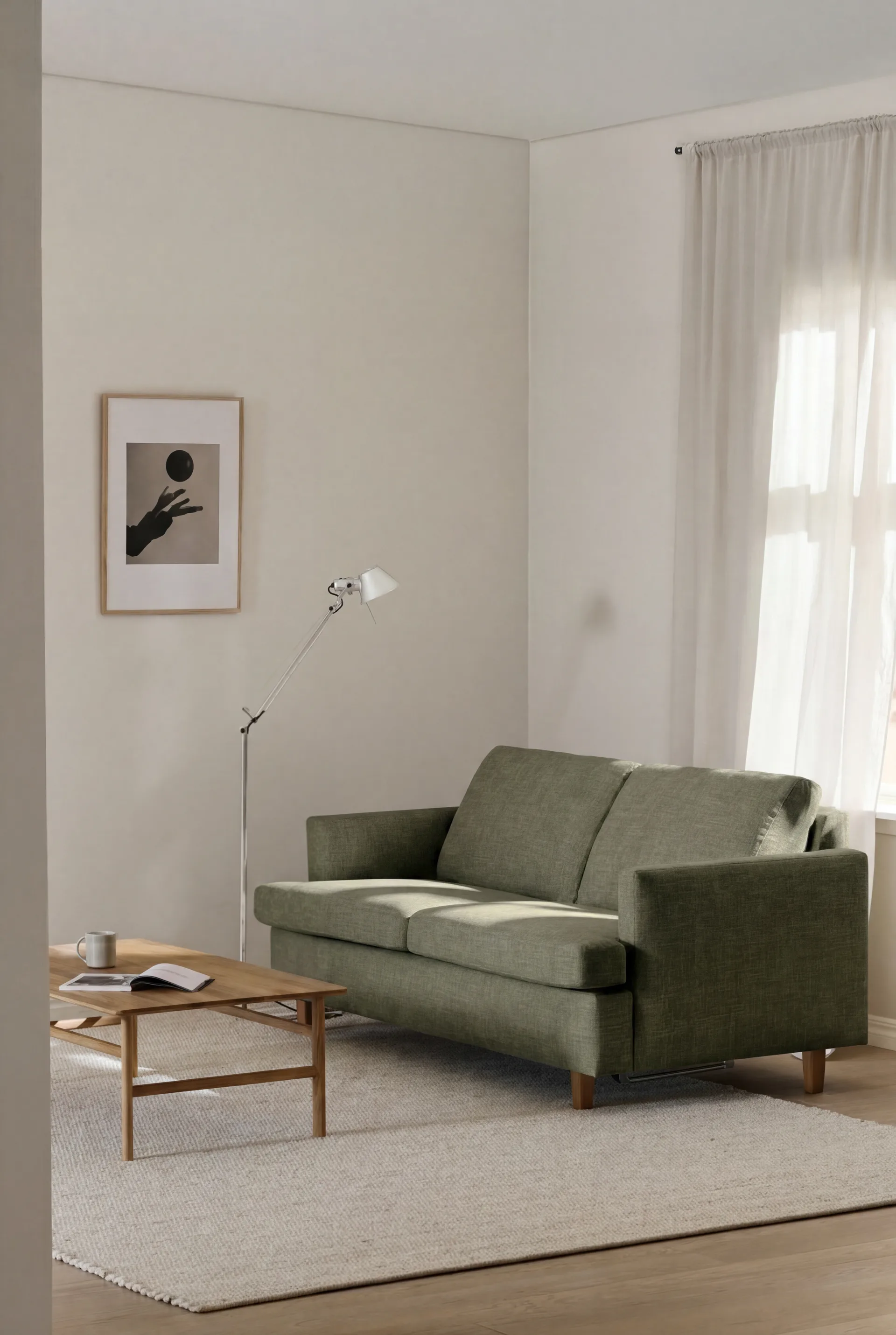 Divano letto Binga a 2,5 posti, Same Forest 6677-frassino tinto scuro 1898