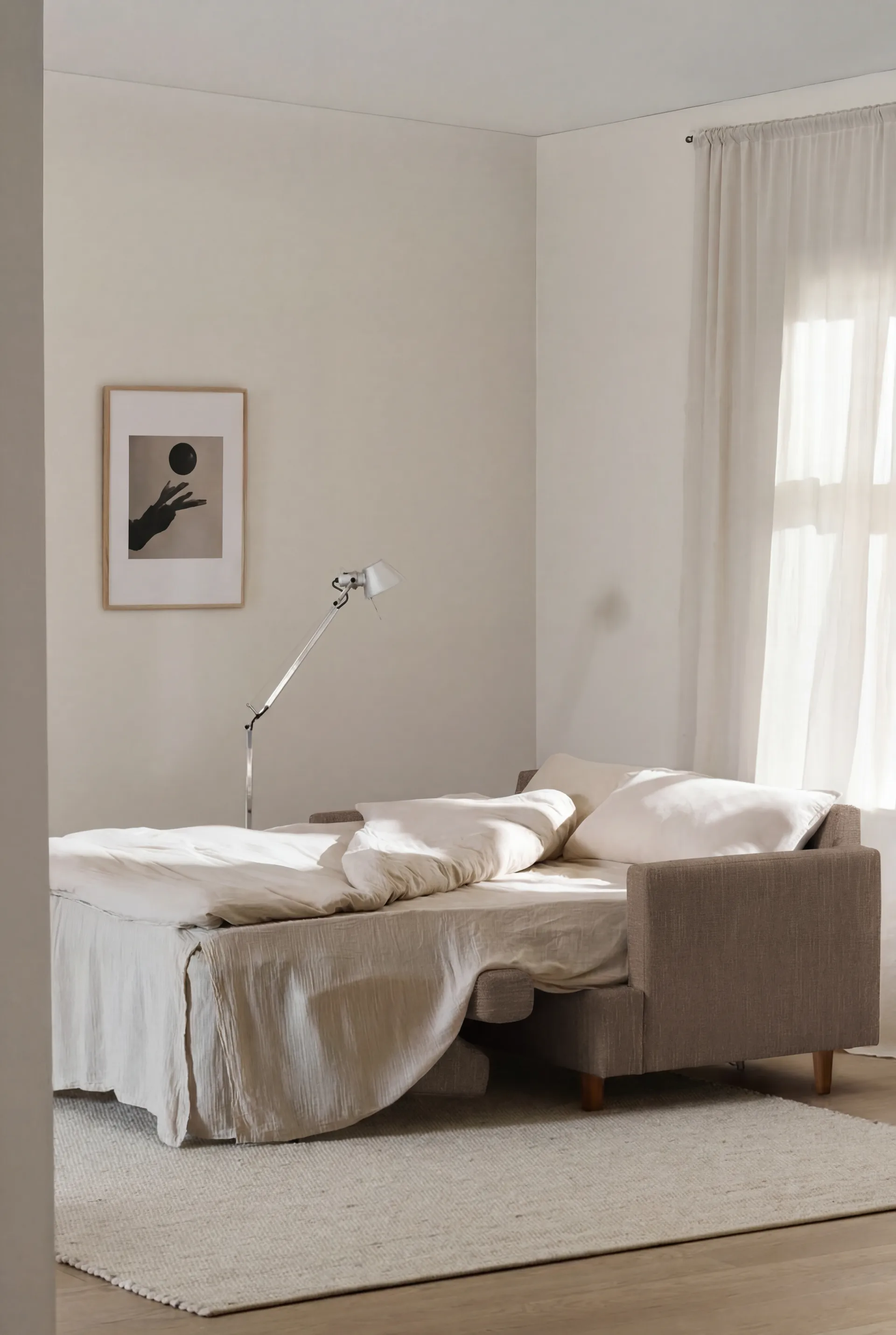 Divano letto Binga a 2,5 posti, Same Mole 6674-frassino tinto scuro 1898