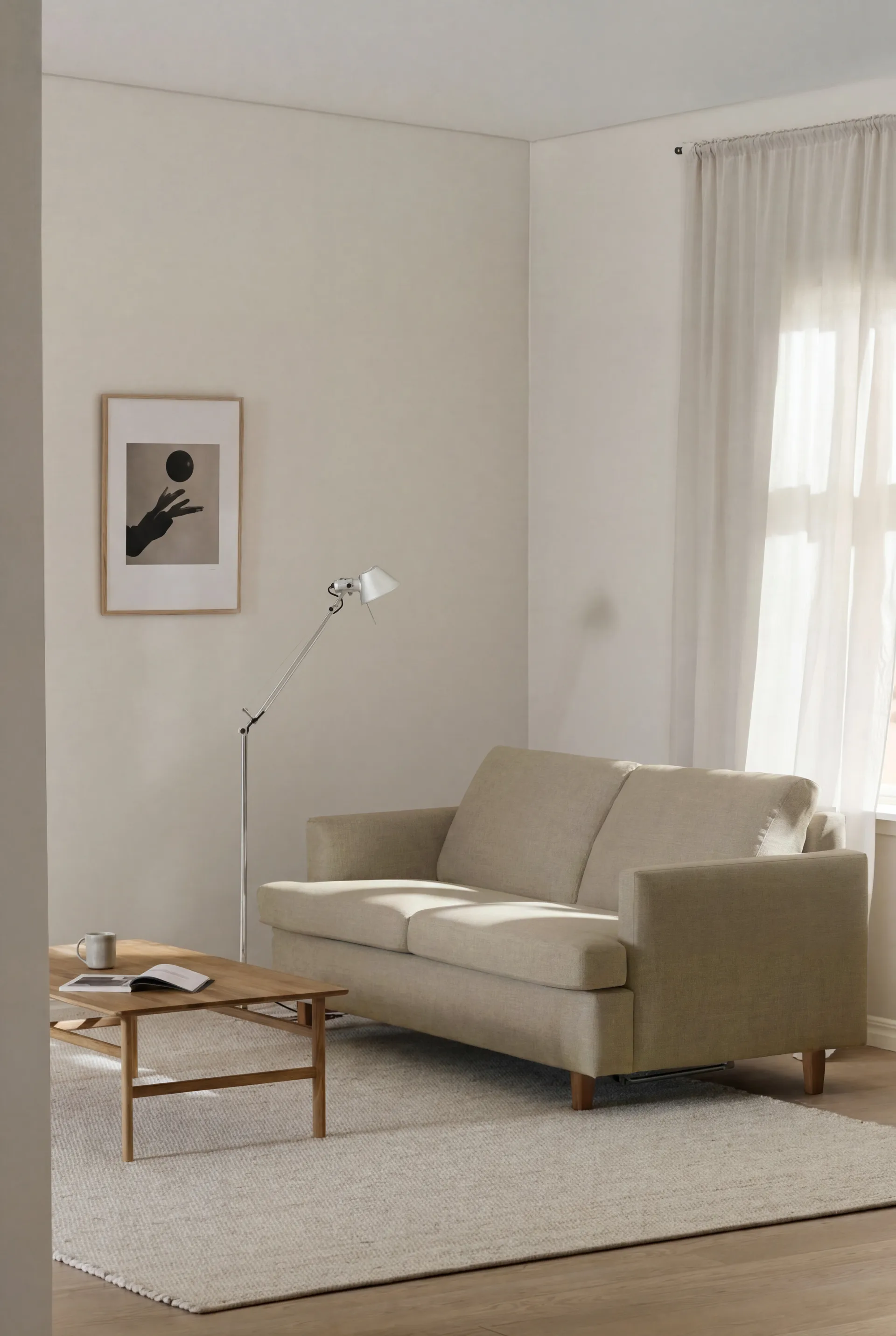 Divano letto Binga a 2,5 posti, Same Sand 6672-rovere 1898