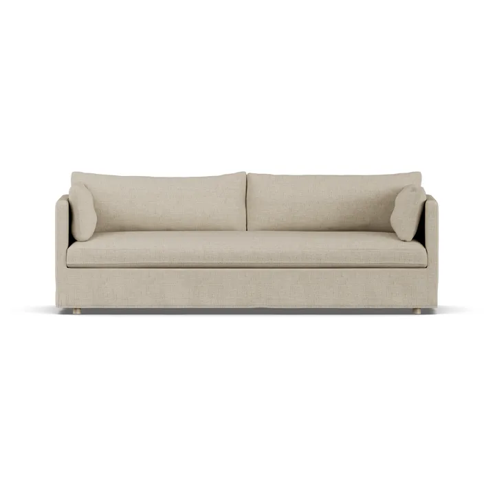 Divano Linnevik - Bern beige 0341-rovere oliato bianco, 4 sedute, con gonna - 1898