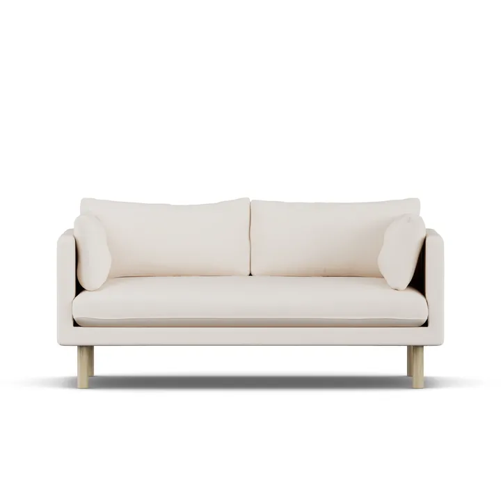 Divano Linnevik - Caleido Beige 9600-rovere oliato bianco, 2 sedute - 1898