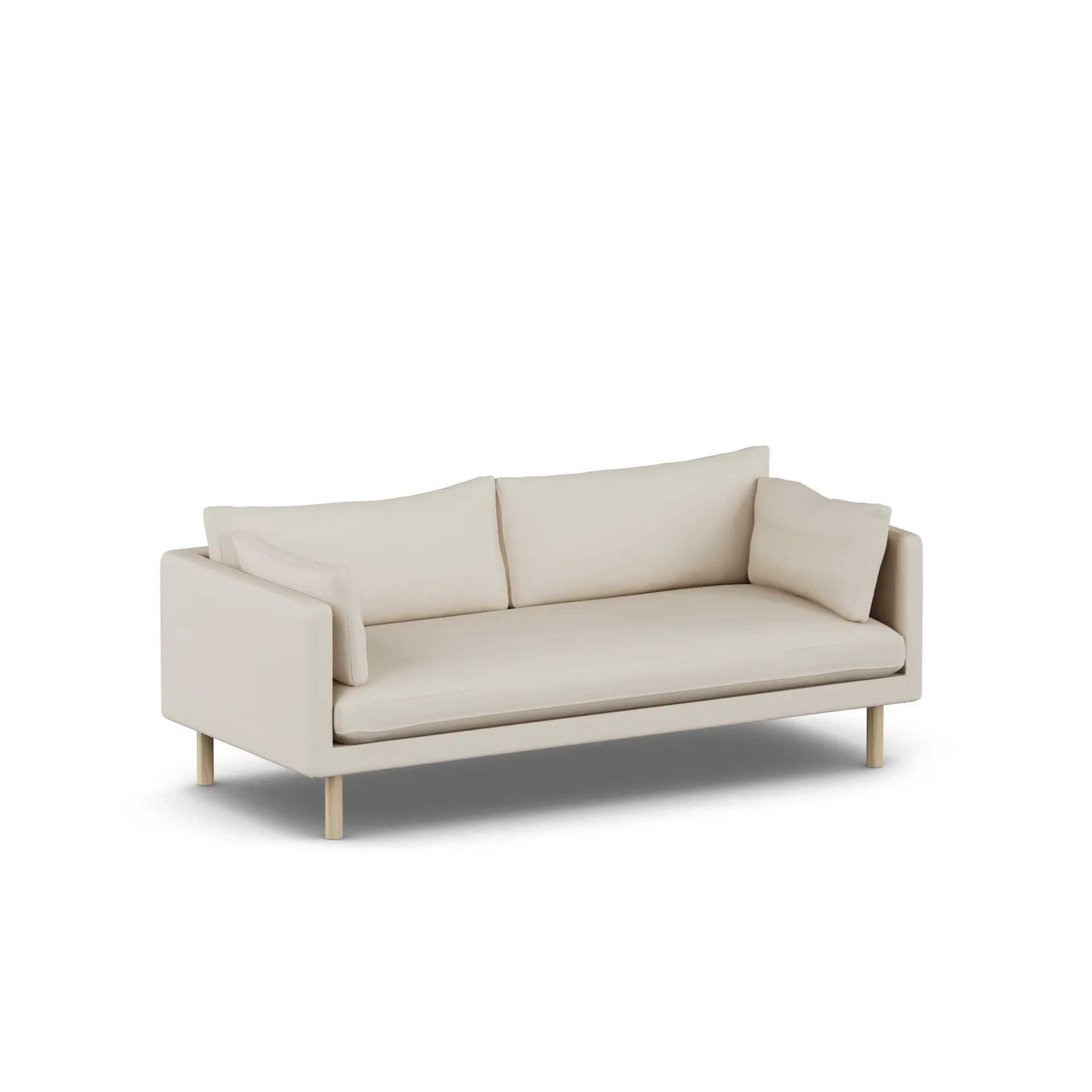 Divano Linnevik, Jump Beige 1956-rovere oliato bianco, 3 sedute 1898