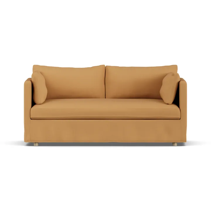 Divano Linnevik - Jump Honey 1959-rovere oliato bianco, 2 sedute, con gonna - 1898