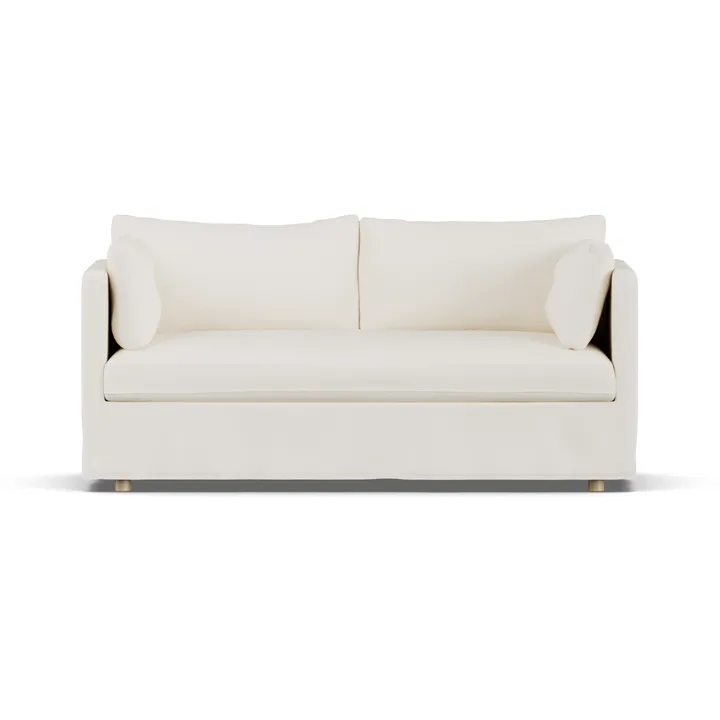 Divano Linnevik - Jump off white 1954-rovere oliato bianco, 2 sedute, con gonna - 1898