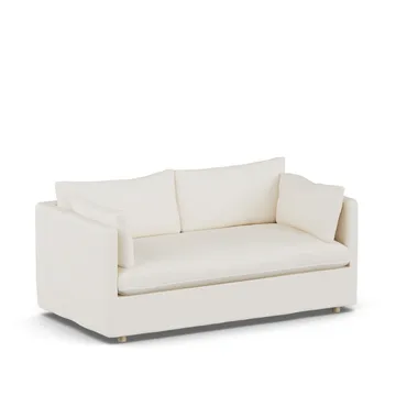 Divano Linnevik - Jump off white 1954-rovere oliato bianco, 2 sedute, con gonna - 1898