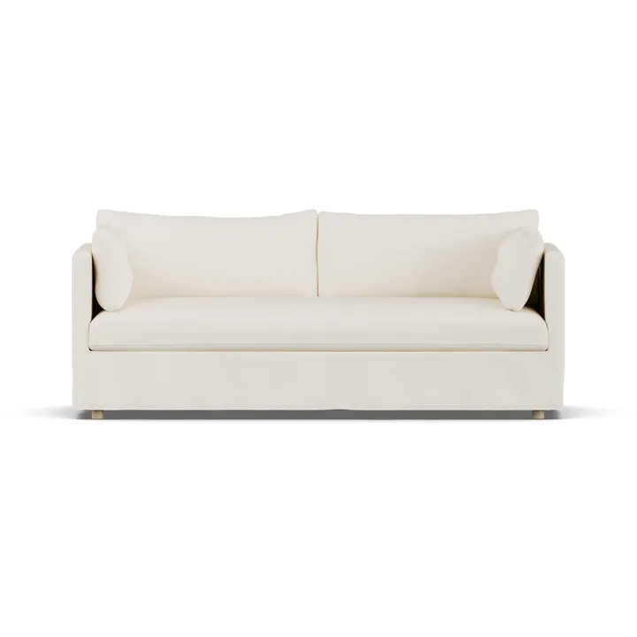 Divano Linnevik - Jump off white 1954-rovere oliato bianco, 3 sedute, con gonna - 1898