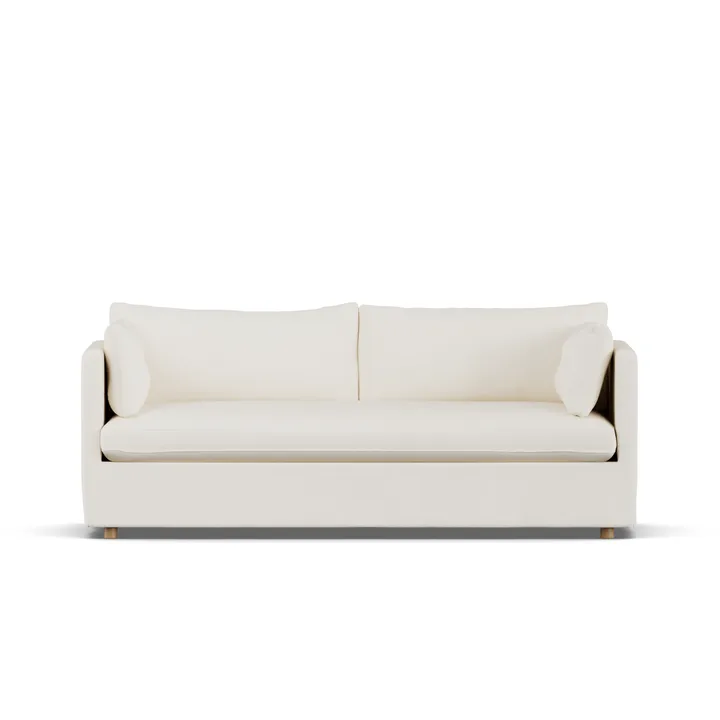 Divano Linnevik - Jump off white 1954-rovere oliato bianco, 3 sedute, con gonna - 1898