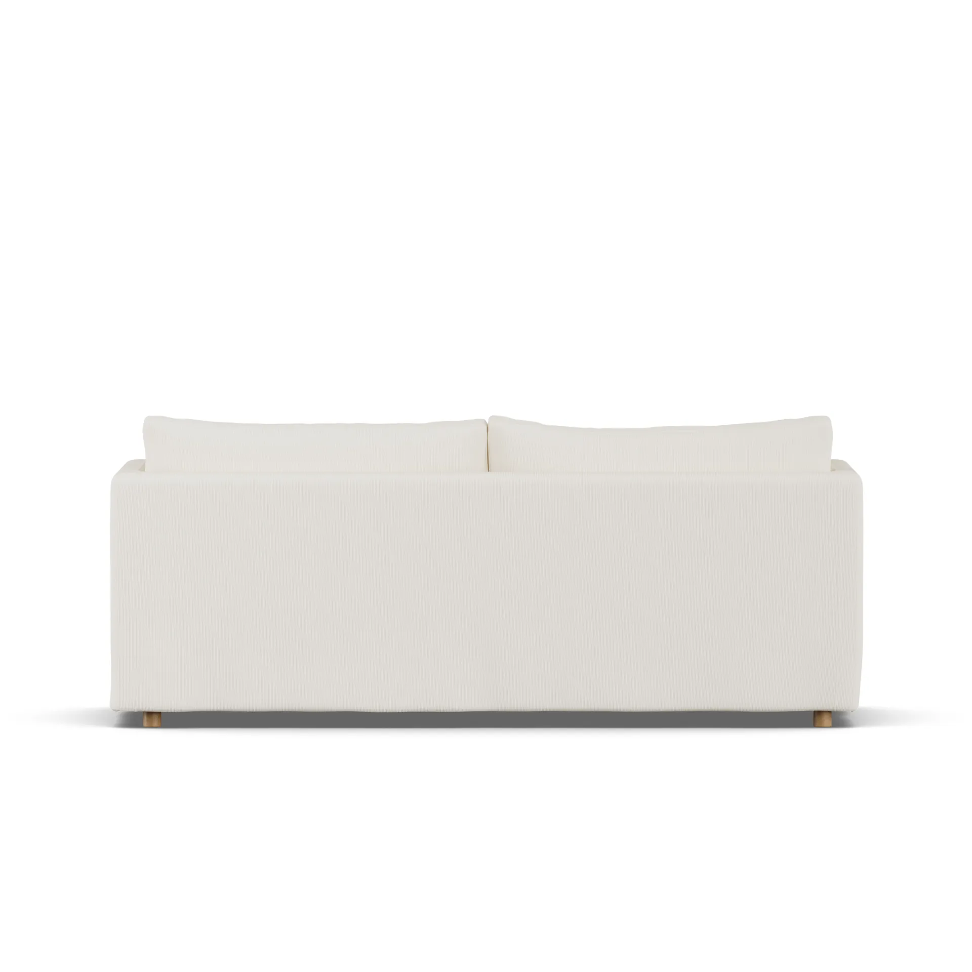 Divano Linnevik, Jump off white 1954-rovere oliato bianco, 3 sedute, con gonna 1898