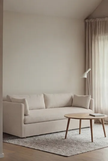 Divano Linnevik - Jump off white 1954-rovere oliato bianco, 3 sedute, con gonna - 1898