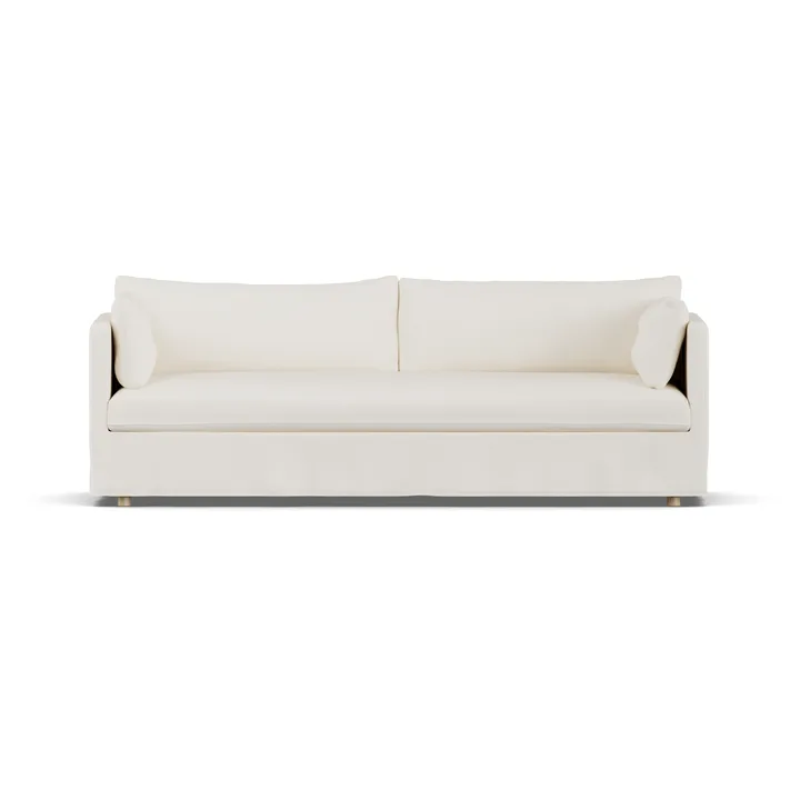 Divano Linnevik - Jump off white 1954-rovere oliato bianco, 4 sedute, con gonna - 1898