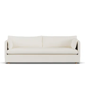 Divano Linnevik - Jump off white 1954-rovere oliato bianco, 4 sedute, con gonna - 1898