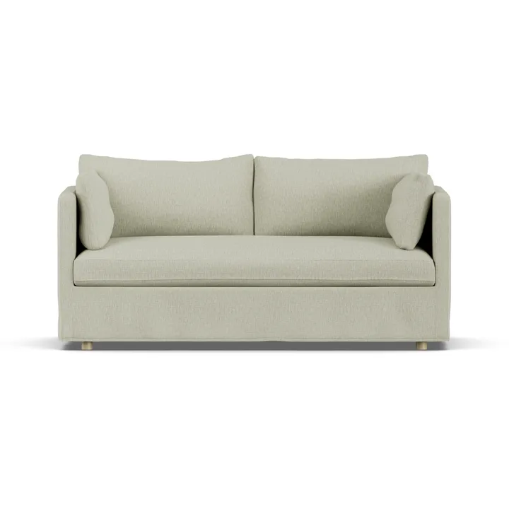 Divano Linnevik - Luiza Beige 3981-rovere oliato bianco, 2 sedute, con gonna - 1898