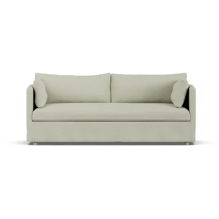 Divano Linnevik - Luiza Beige 3981-rovere oliato bianco, 3 sedute, con gonna - 1898