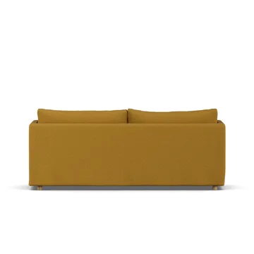 Divano Linnevik - Luiza Mustard 3972-rovere oliato bianco, 3 sedute, con gonna - 1898