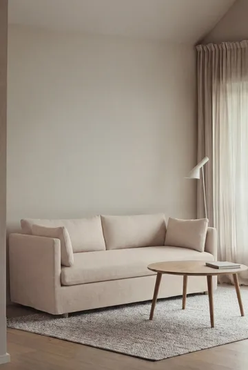 Divano Linnevik - Oslo Nature 1540-rovere oliato bianco, 2 sedute, con gonna - 1898