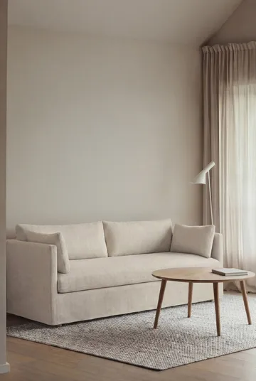 Divano Linnevik - Oslo Nature 1540-rovere oliato bianco, 3 sedute, con gonna - 1898