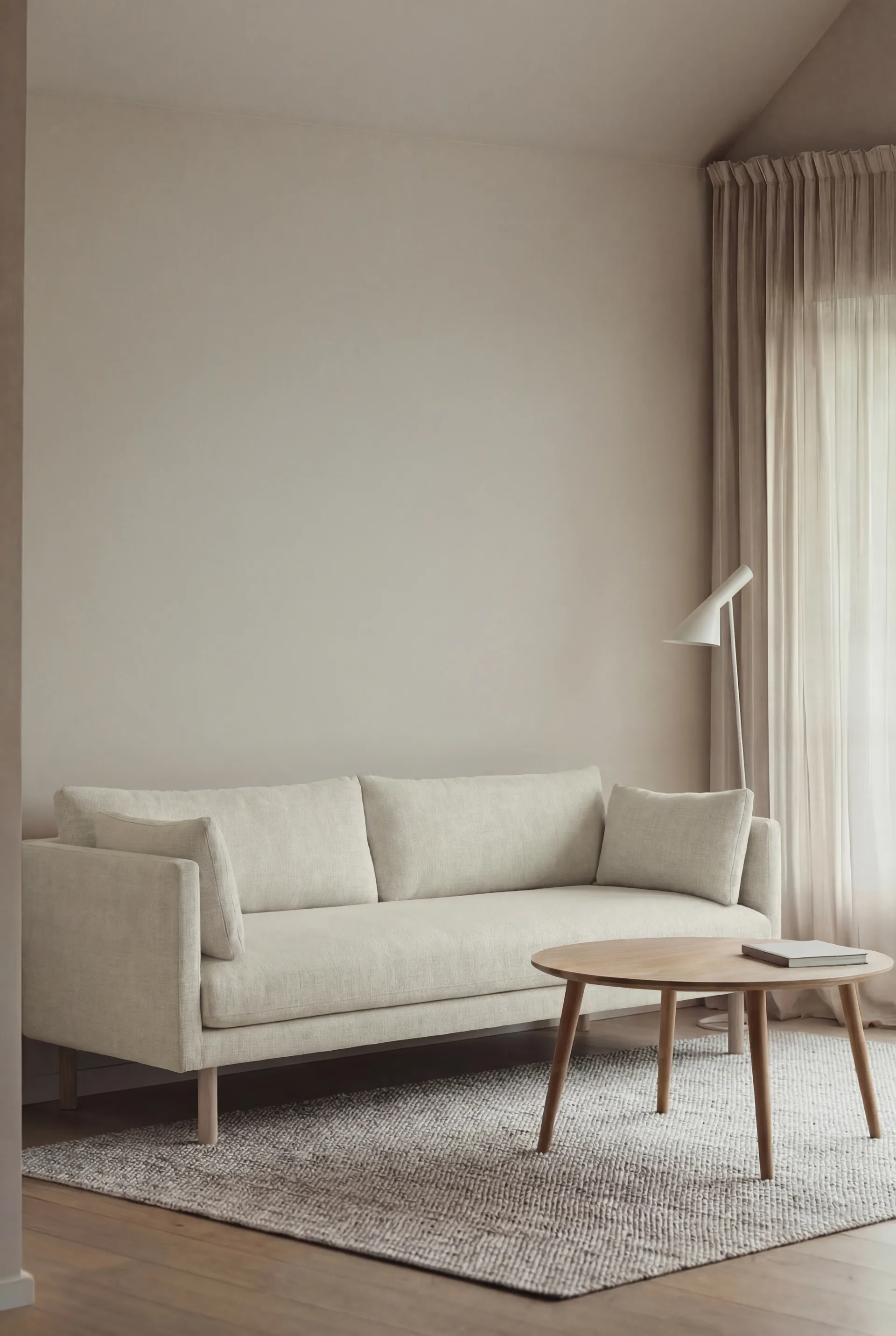 Divano Linnevik, Oslo Nature 1540-rovere oliato bianco, 3 sedute 1898