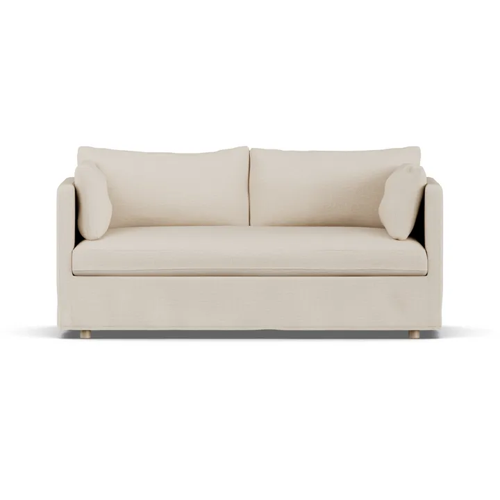 Divano Linnevik - Same Beige 6670-rovere oliato bianco, 2 sedute, con gonna - 1898