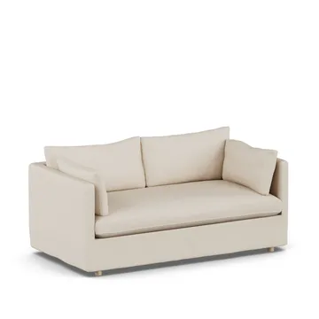 Divano Linnevik - Same Beige 6670-rovere oliato bianco, 2 sedute, con gonna - 1898