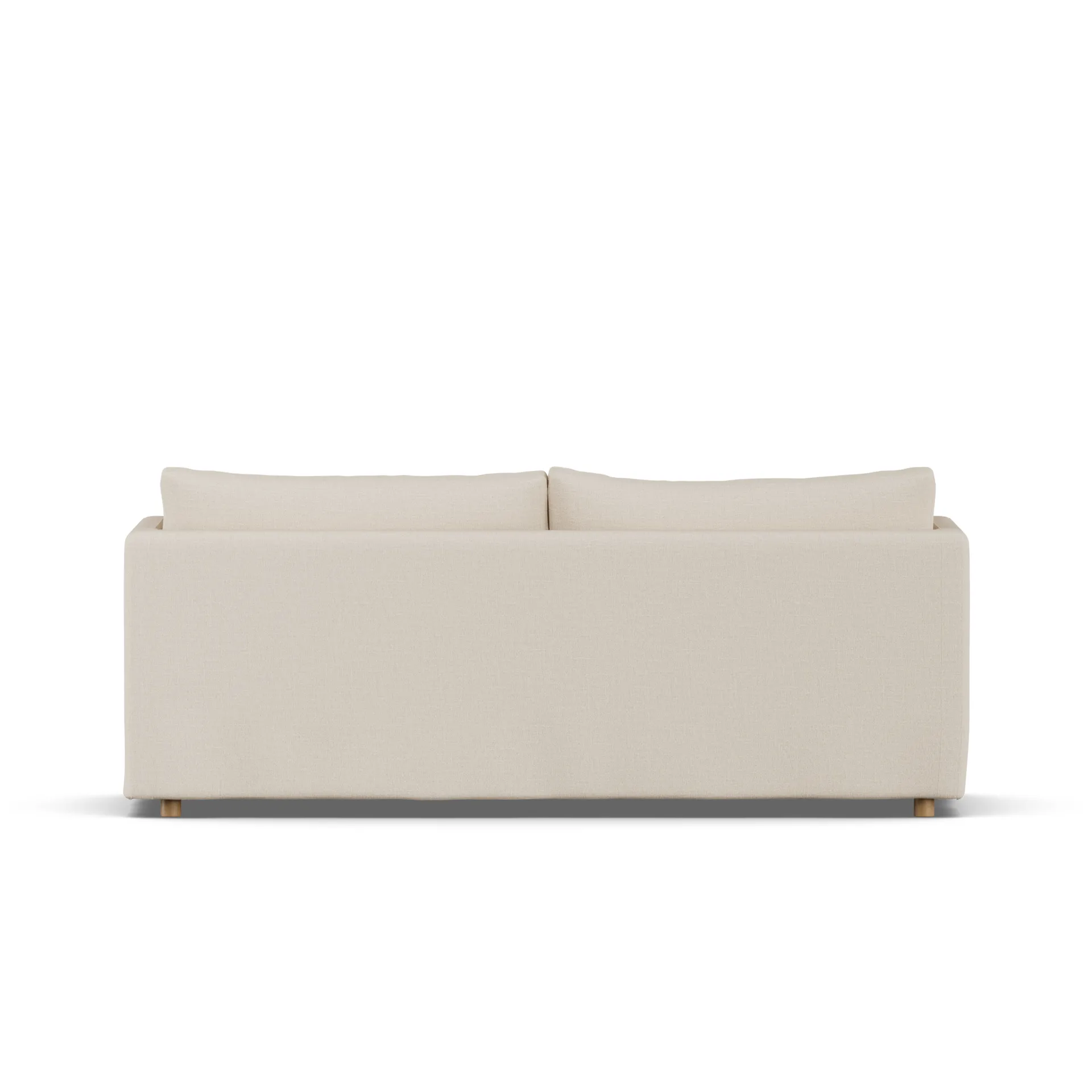 Divano Linnevik, Same Beige 6670-rovere oliato bianco, 3 sedute, con gonna 1898