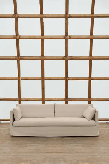 Divano Linnevik - Same Beige 6670-rovere oliato bianco, 4 sedute, con gonna - 1898