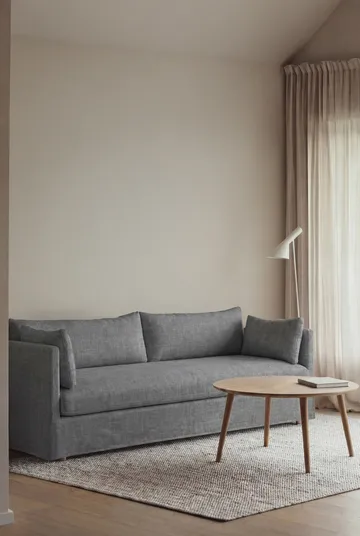 Divano Linnevik - Same Blue 6678-rovere oliato bianco, 4 sedute, con gonna - 1898