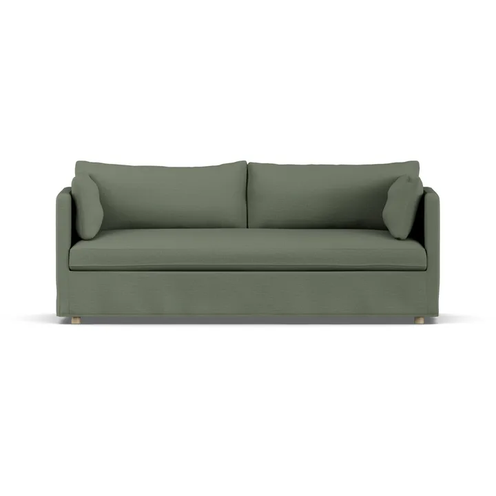 Divano Linnevik - Same Forest 6677-rovere oliato bianco, 3 sedute, con gonna - 1898