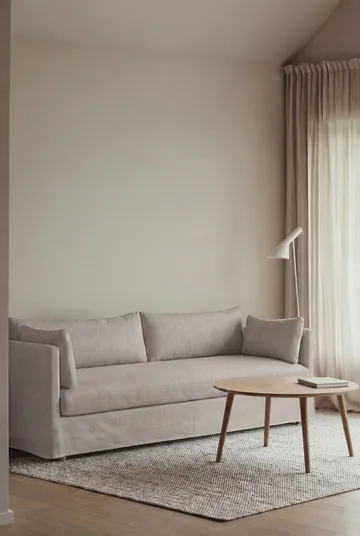 Divano Linnevik - Same Grey 6673-rovere oliato bianco, 4 sedute, con gonna - 1898