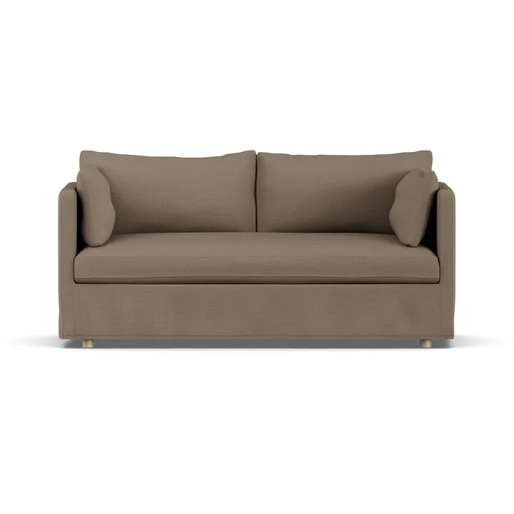 Divano Linnevik - Same Mole 6674-rovere oliato bianco, 2 sedute, con gonna - 1898