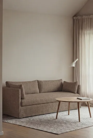 Divano Linnevik - Same Mole 6674-rovere oliato bianco, 3 sedute, con gonna - 1898