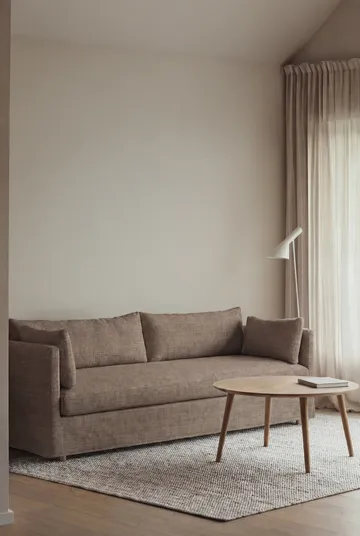 Divano Linnevik - Same Mole 6674-rovere oliato bianco, 4 sedute, con gonna - 1898