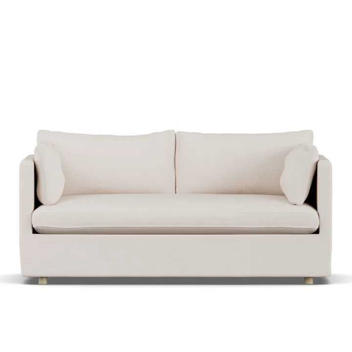 Divano Linnevik - Same Off White 6671-rovere oliato bianco, 2 sedute, con gonna - 1898