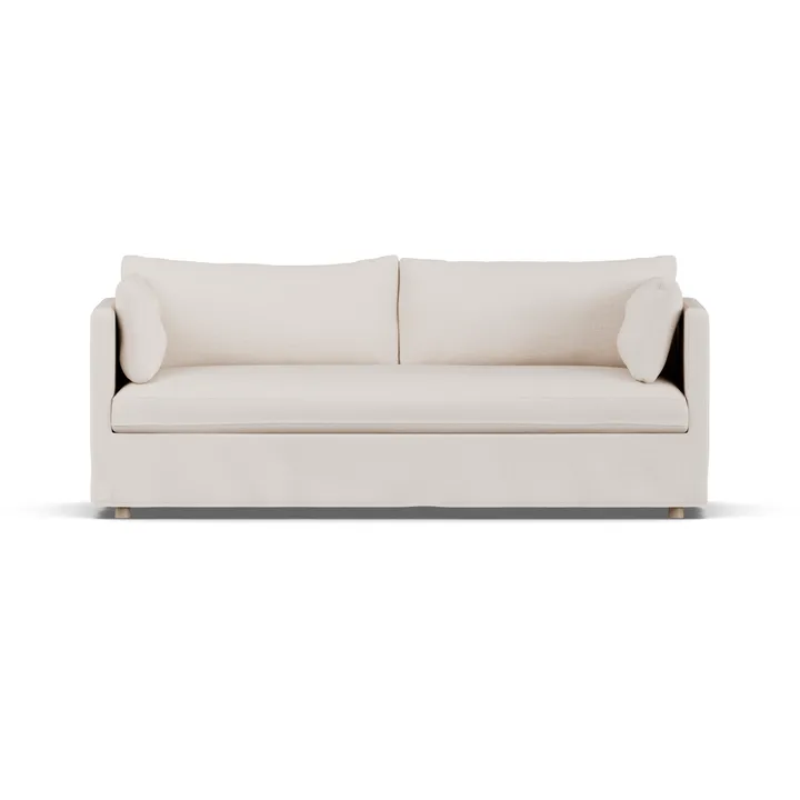 Divano Linnevik - Same Off White 6671-rovere oliato bianco, 3 sedute, con gonna - 1898