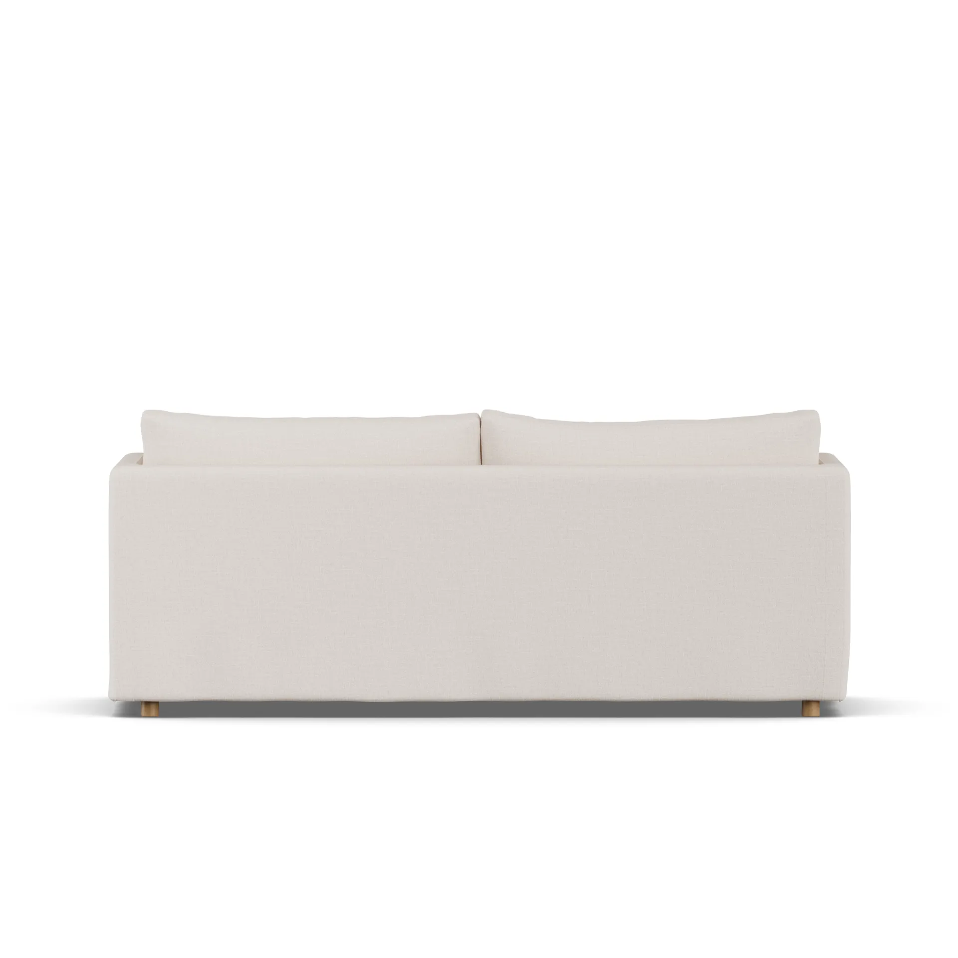 Divano Linnevik, Same Off White 6671-rovere oliato bianco, 3 sedute, con gonna 1898