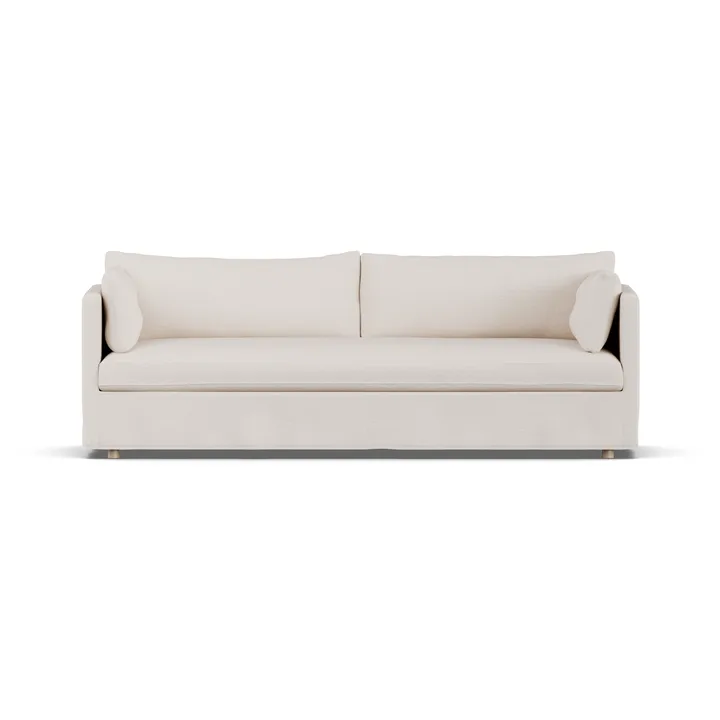 Divano Linnevik - Same Off White 6671-rovere oliato bianco, 4 sedute, con gonna - 1898