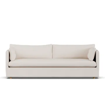 Divano Linnevik - Same Off White 6671-rovere oliato bianco, 4 sedute, con gonna - 1898