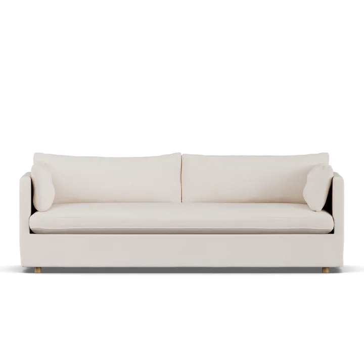 Divano Linnevik - Same Off White 6671-rovere oliato bianco, 4 sedute, con gonna - 1898