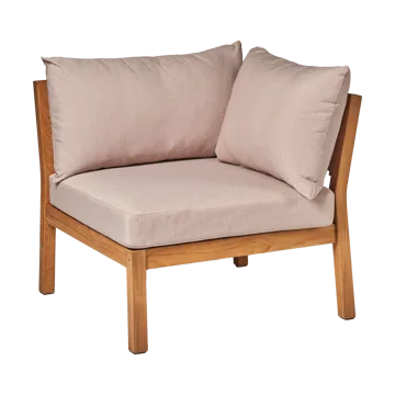 Divano modulare angolare Stockaryd in teak/beige - 1898