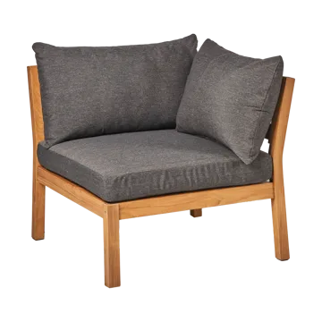 Divano modulare angolare Stockaryd in teak/grigio scuro - 1898