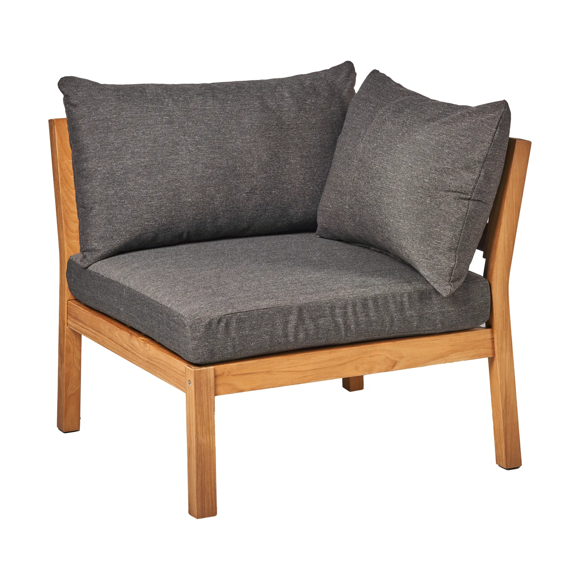 Divano modulare angolare Stockaryd in teak/grigio scuro 1898