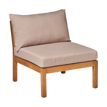 Divano modulare centrale Stockaryd in teak/beige - 1898