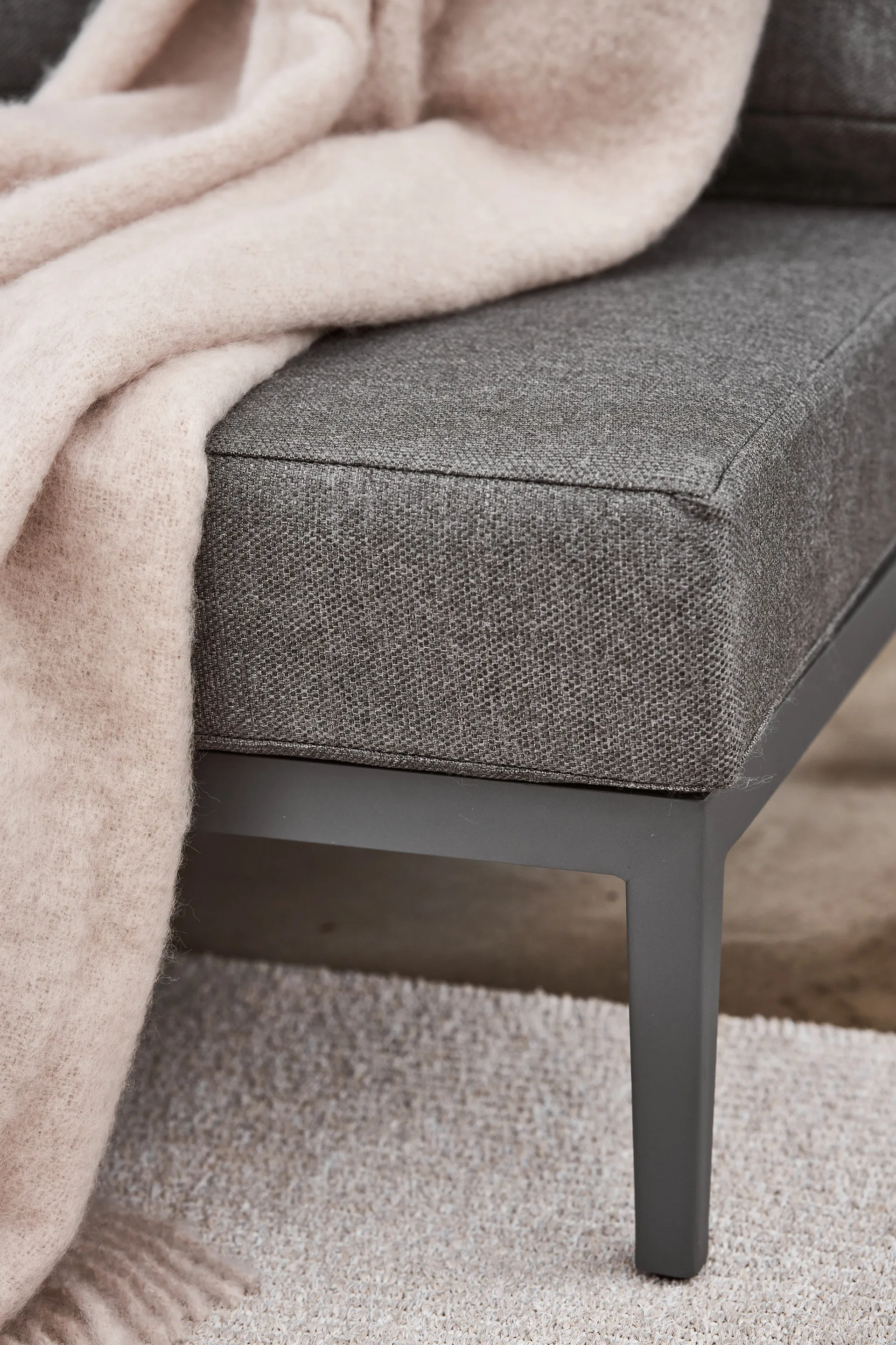 Divano modulare Santander modulo centrale, Grigio 1898