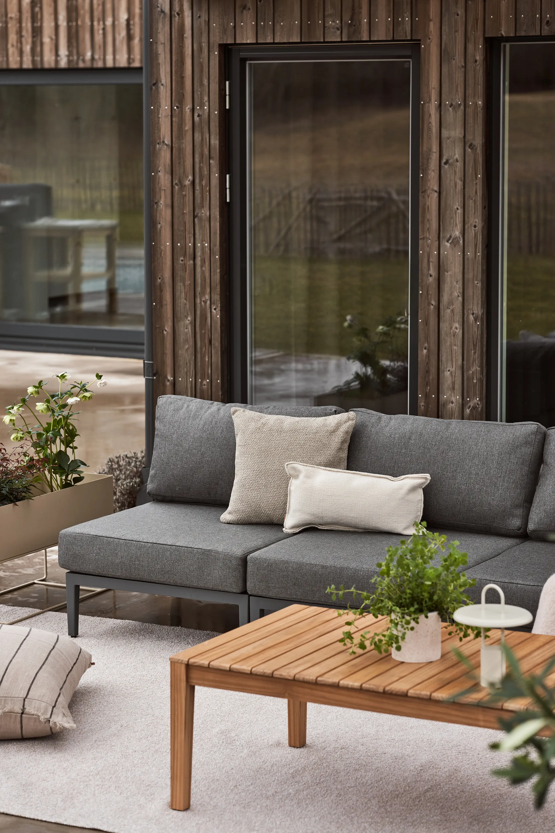 Divano modulare Santander modulo centrale, Grigio 1898